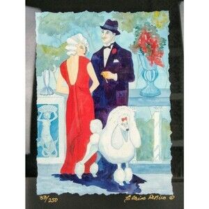 COA Elaine DeNiro "Fashion Accessory " Signed Fine Art Deco Art Print Gicle'e